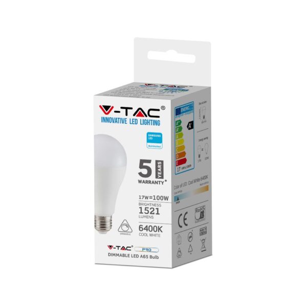 17W A65 LED Plastic Bulb Samsung Chip E27 Dimmable