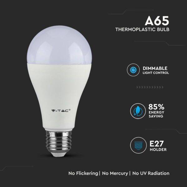 17W A65 LED Plastic Bulb Samsung Chip E27 Dimmable