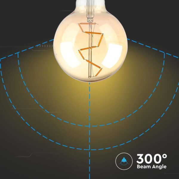 4W G95 LED Filament Bulb Amber 2200K E27