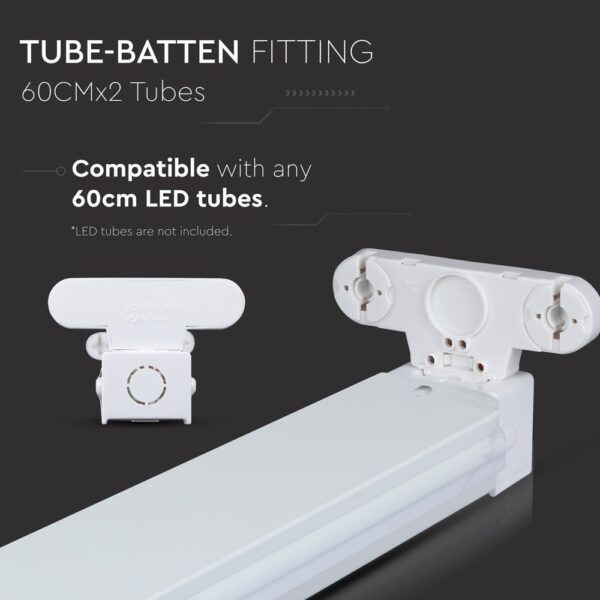 Double Led Tube Fitting 60cmx2 IP20