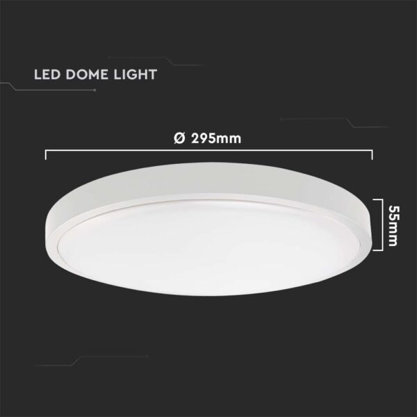 24W LED Dome Light Square And Round IP44