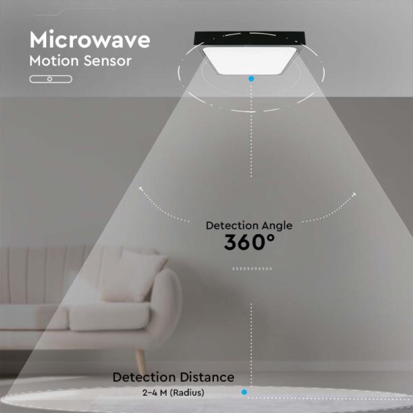24W LED Dome Light Microwave Sensor IP44