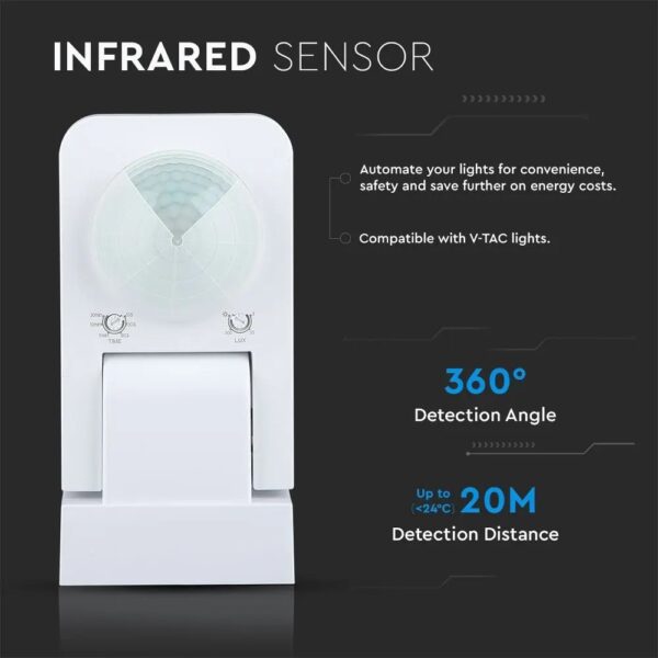 Infrared Motion Sensor White IP65