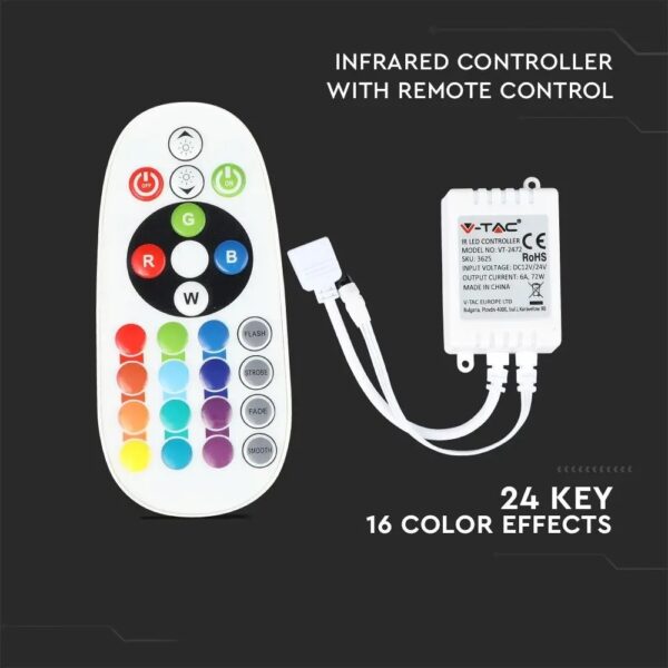 Infrared Controller With Remote Control 24 Buttons