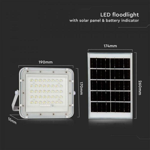 40W Led Solar Floodlight 3m Cable Smart IR Remote Fast Charge