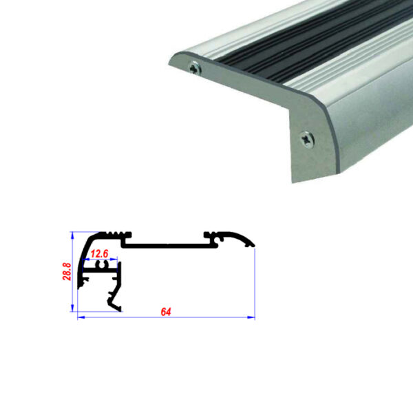 Aluminium LED Profile for Stairs Edge