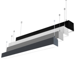 LED Linear Lighting Custom Made Suspended/Surface, Black/White/Silver/Anthracite, 900/1200/1500/1800mm