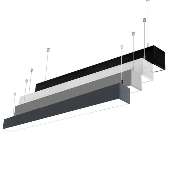 LED Linear Lighting Custom Made Suspended, Black/White/Silver/Anthracite, 1800mm