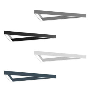 LED Triangle Lighting Custom Made Surface Mounted, Black/White/Silver/Anthracite, 900mm side