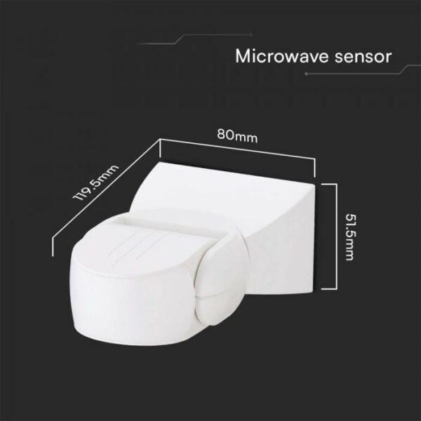 300W Microwave Motion Sensor 180'D White IP65