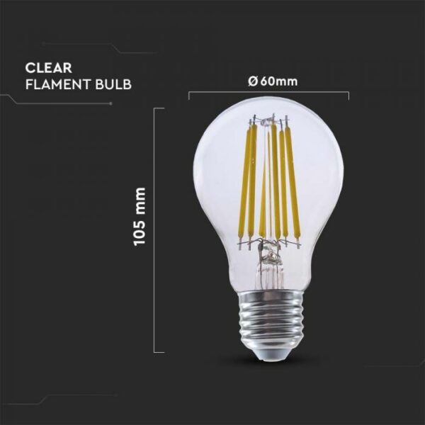 4W A60 Filament Bulb E27 210Lm/W