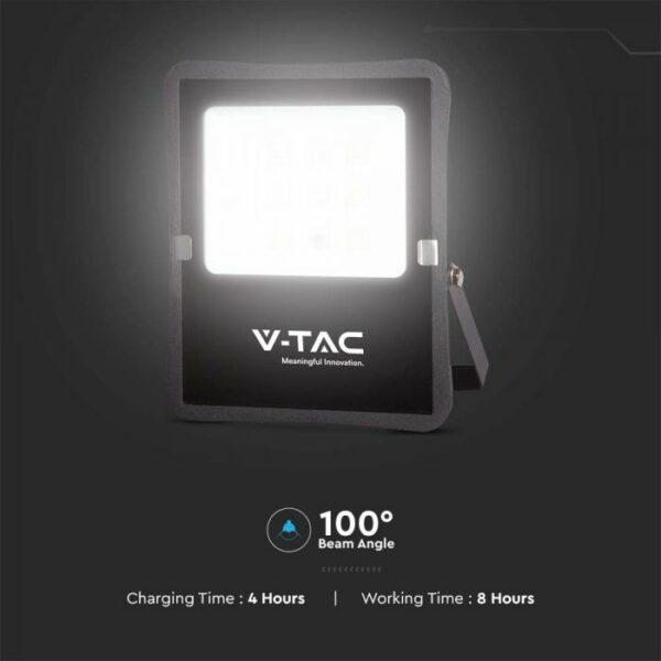 200W LED Solar Floodlight Black IP65 Battery 15000mAh